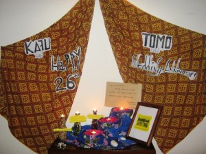 A special heartful decorations by Agnes at Spa for their anniversary