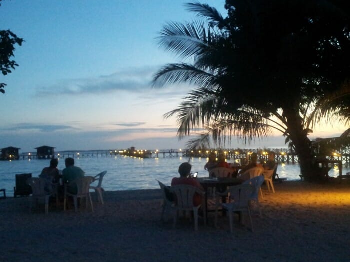 Some guests enjoying the drinks while watching sunset...